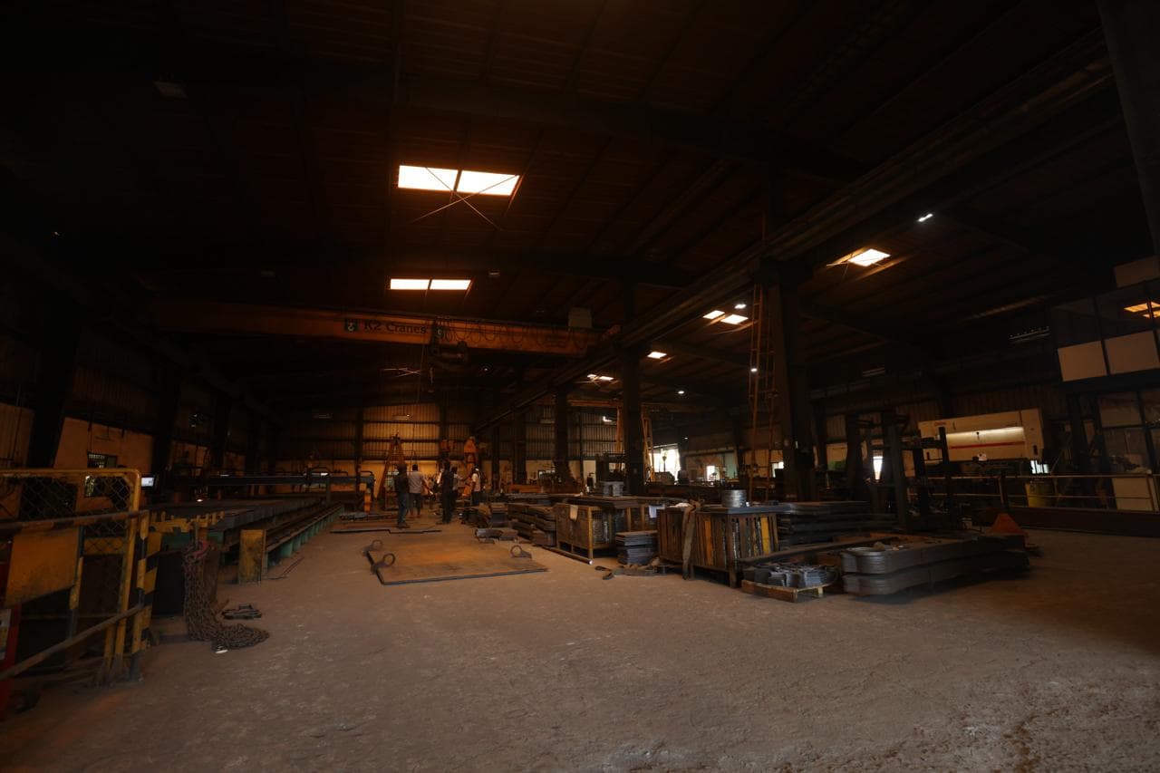 Tacking up a structural section on the floor plates
